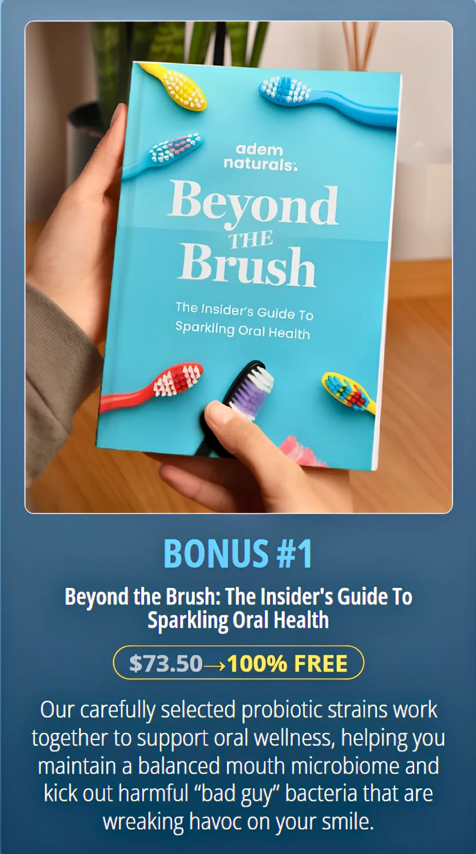 Bonus 1 — Beyond the Brush: The Insider's Guide to Sparkling Oral Health (a $73.50 value, free)