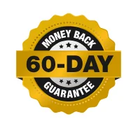 60-day money-back guarantee seal